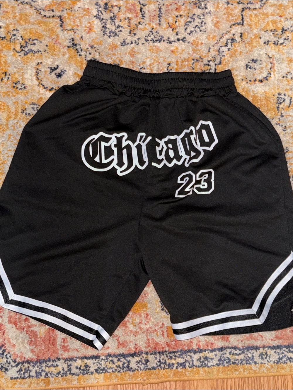 Chicago 23 Black Men's Athletic Shorts